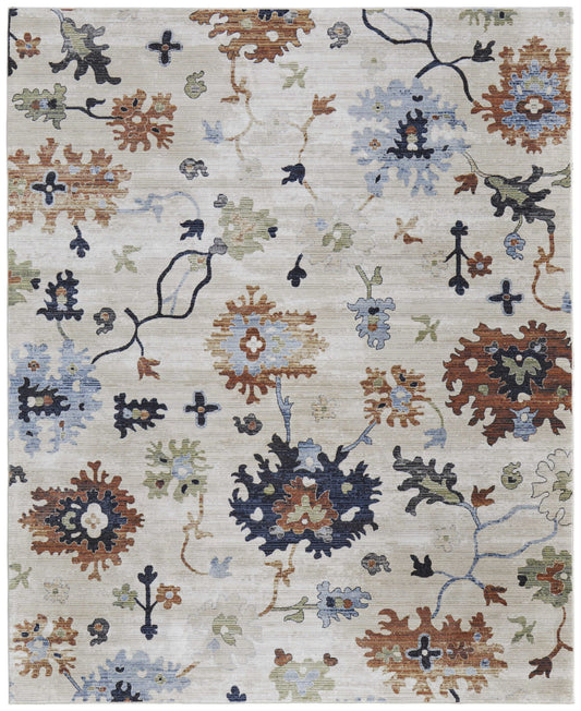 Feizy Melrose 39P1F Ivory Multi Transitional/Bohemian & Eclect Machinemade Rug - Rugs - Feizy - Atlanta Designer Rugs