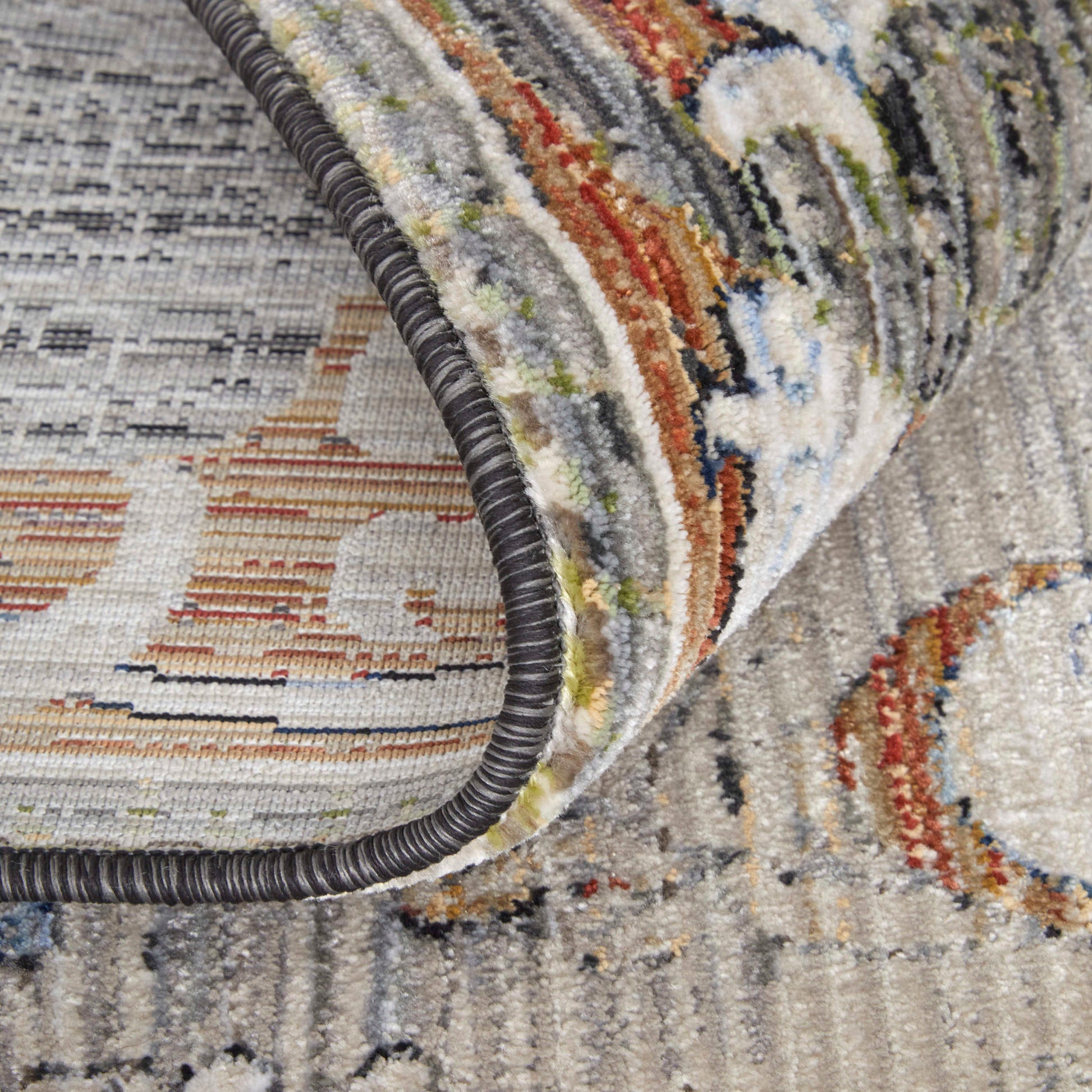 Feizy Melrose 39P2F Gray Rust Transitional/Bohemian & Eclect Machinemade Rug - Rugs - Feizy - Atlanta Designer Rugs