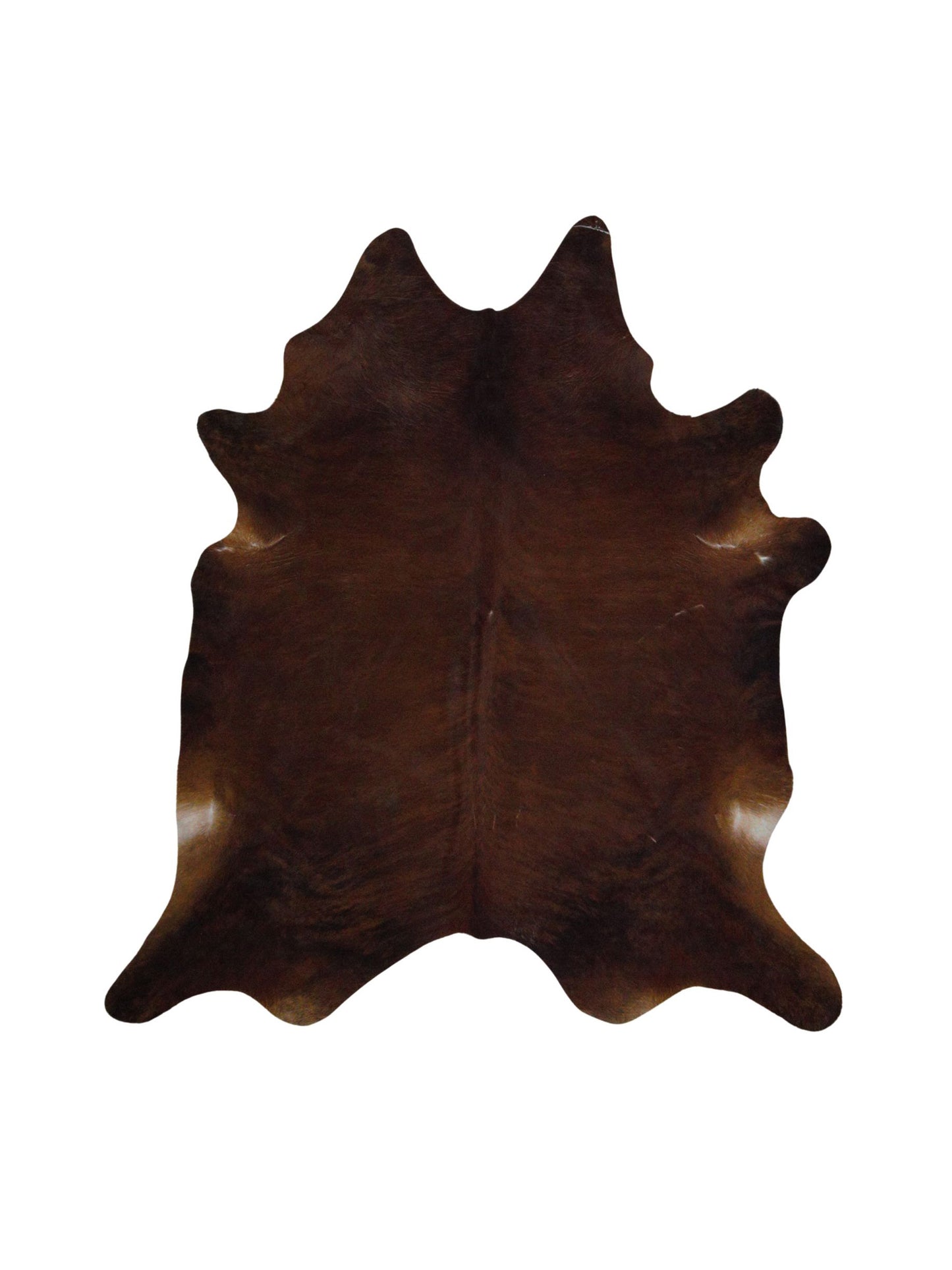 Artisan Claire  Mocha Ivory Hair on Hide Cowhide Shape Rug