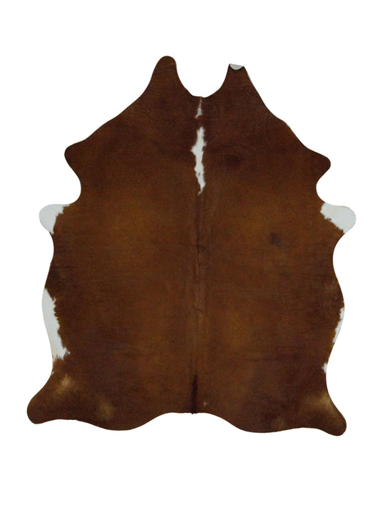 Artisan Claire  Espresso Ivory Hair on Hide Cowhide Shape Rug