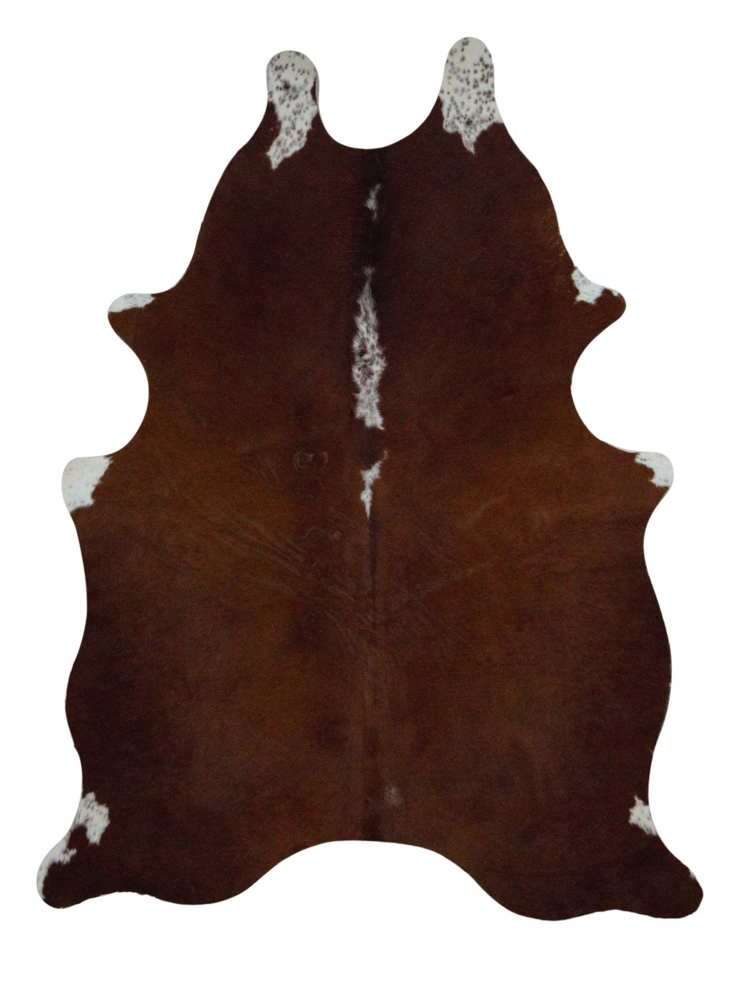 Artisan Claire Mocha Ivory Hair on Hide Cowhide Shape Rug - Rugs - Artisan - Atlanta Designer Rugs