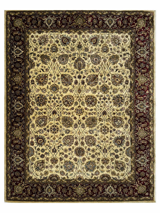 Artisan Zorina Ivory Red Traditional Tufted Rug - Rugs - Artisan - Atlanta Designer Rugs