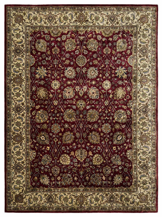 Artisan Zorina Red Ivory Traditional Tufted Rug - Rugs - Artisan - Atlanta Designer Rugs