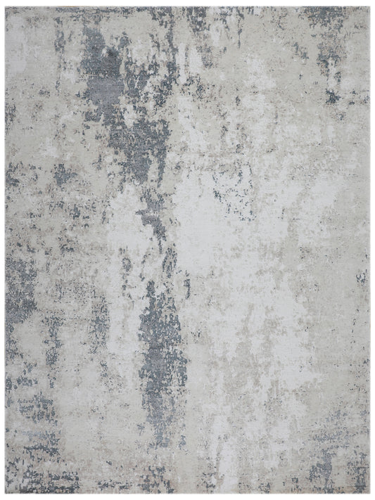 Artisan Mary  Silver  Contemporary Knotted Rug