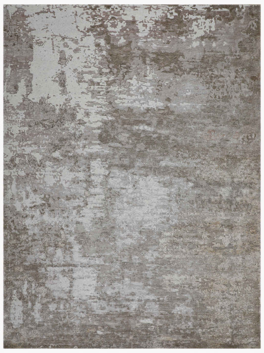 Artisan Mary  Silver  Contemporary Knotted Rug