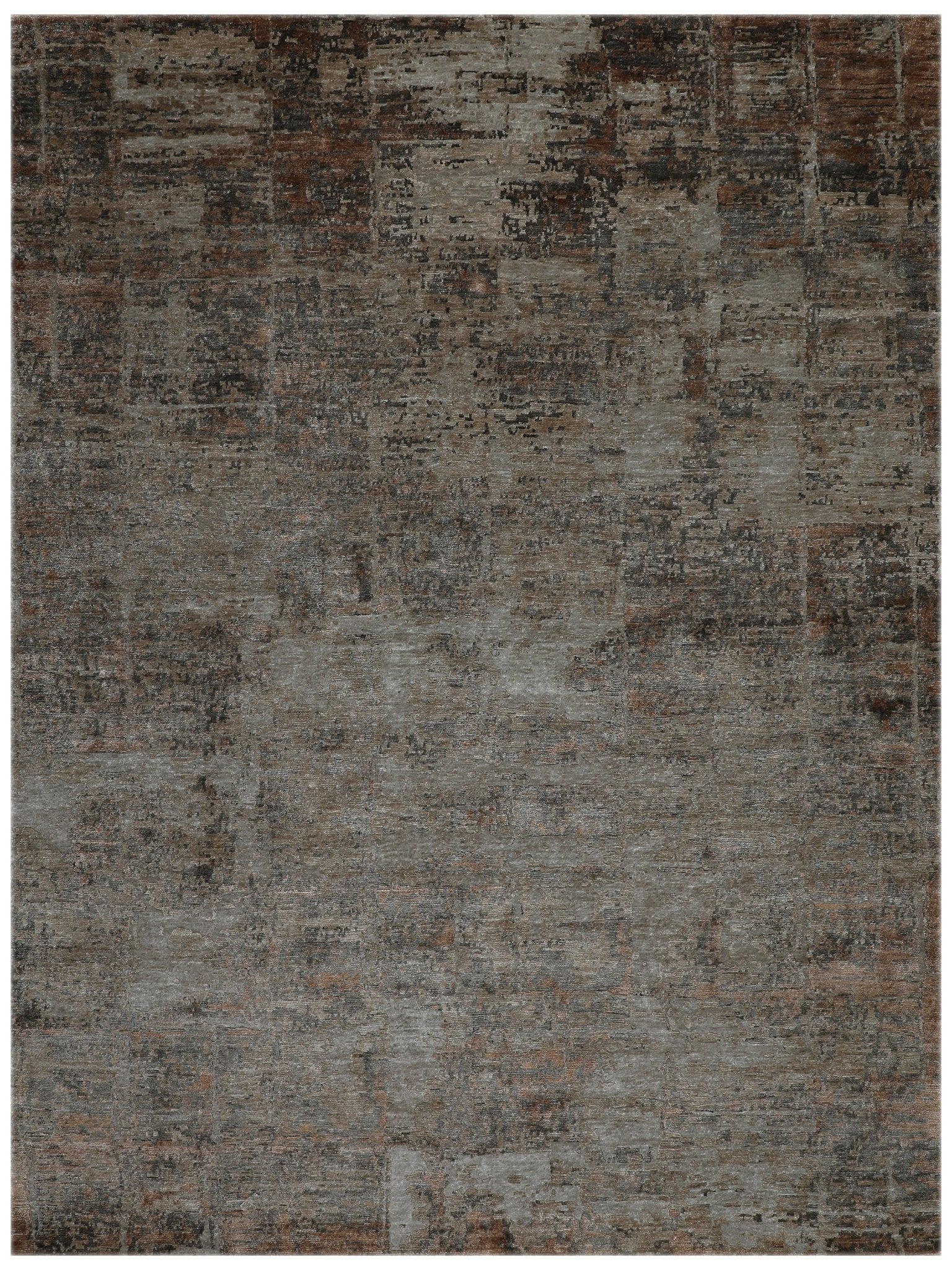 Artisan Mary Rust Contemporary Knotted Rug - Rugs - Artisan - Atlanta Designer Rugs