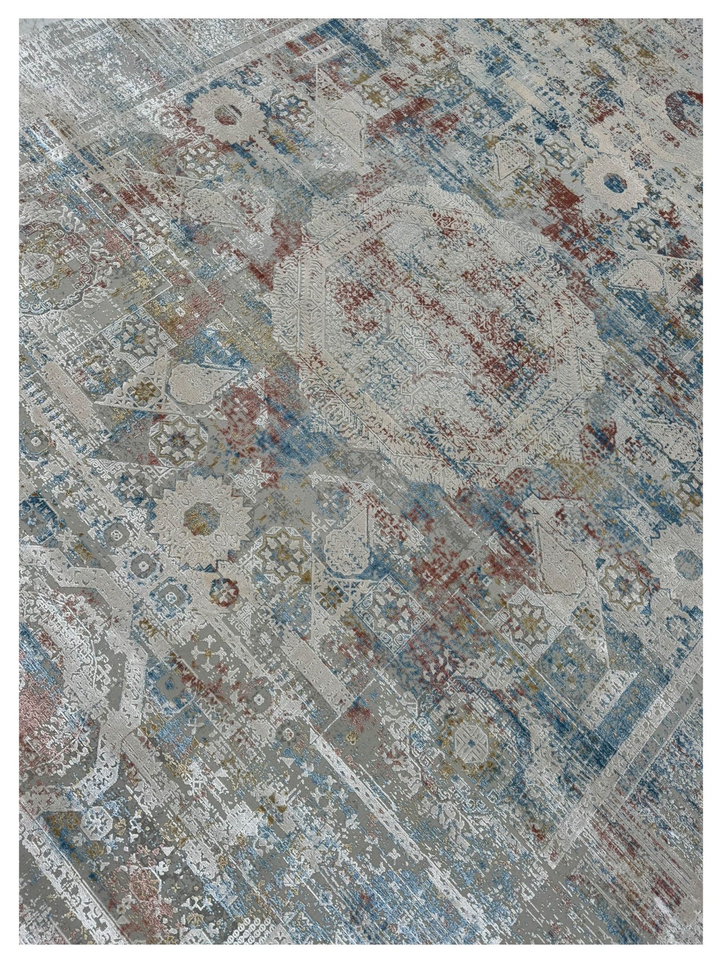 Artisan Venetian Lt.Grey Rose Contemporary Machinemade Rug - Rugs - Artisan - Atlanta Designer Rugs