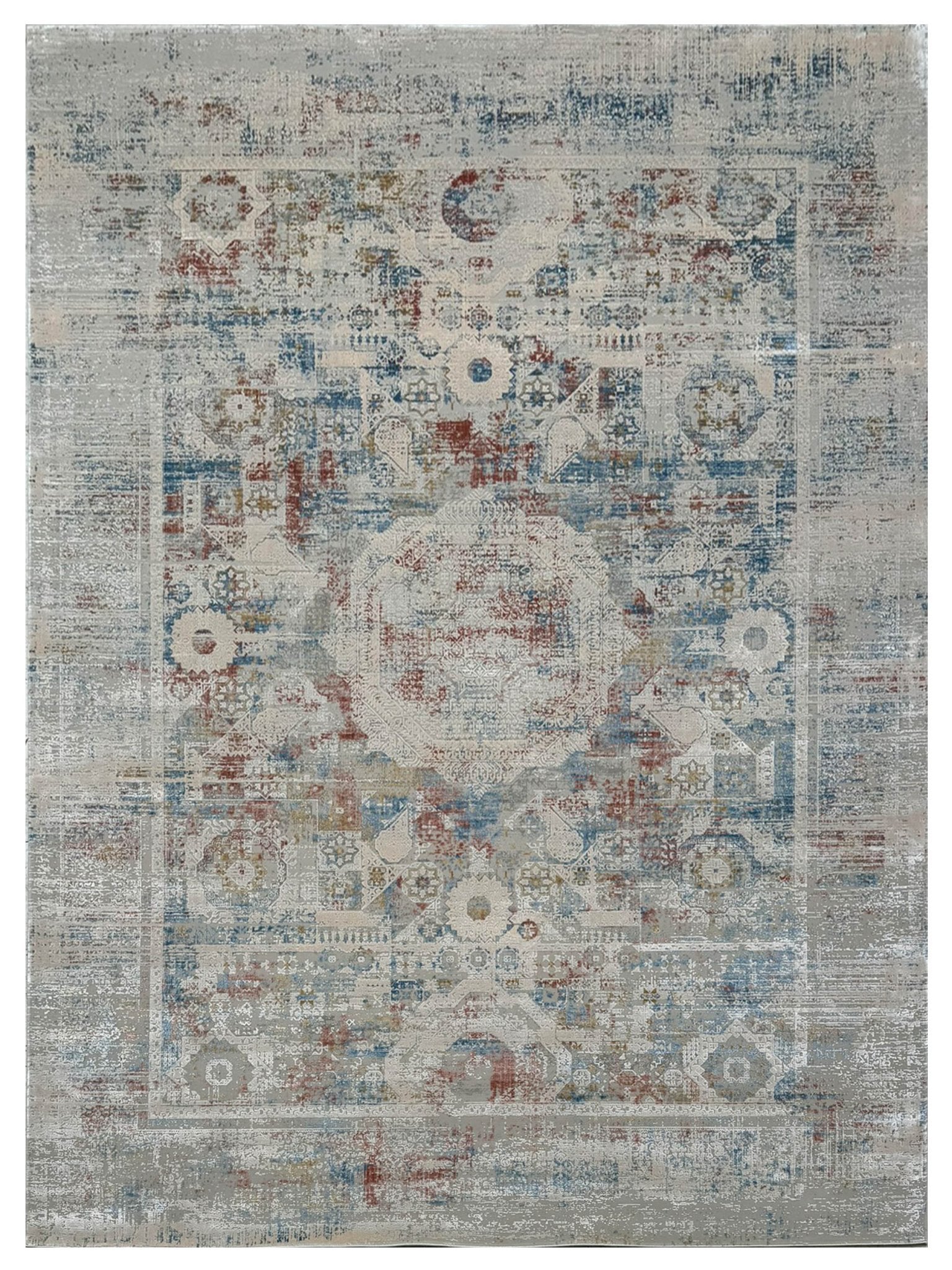 Artisan Venetian Lt.Grey Rose Contemporary Machinemade Rug - Rugs - Artisan - Atlanta Designer Rugs