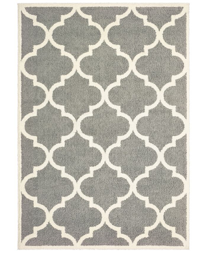 Oriental Weavers Henderson 092E9 Grey Ivory Shag Machinemade Rug