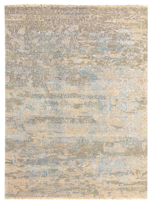 Artisan Dakota Silver Blue Transitional Knotted Rug - Rugs - Artisan - Atlanta Designer Rugs