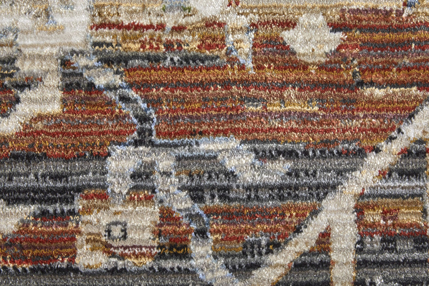 Feizy Melrose 39NZF Ivory Rust Transitional/Bohemian & Eclect Machinemade Rug - Rugs - Feizy - Atlanta Designer Rugs