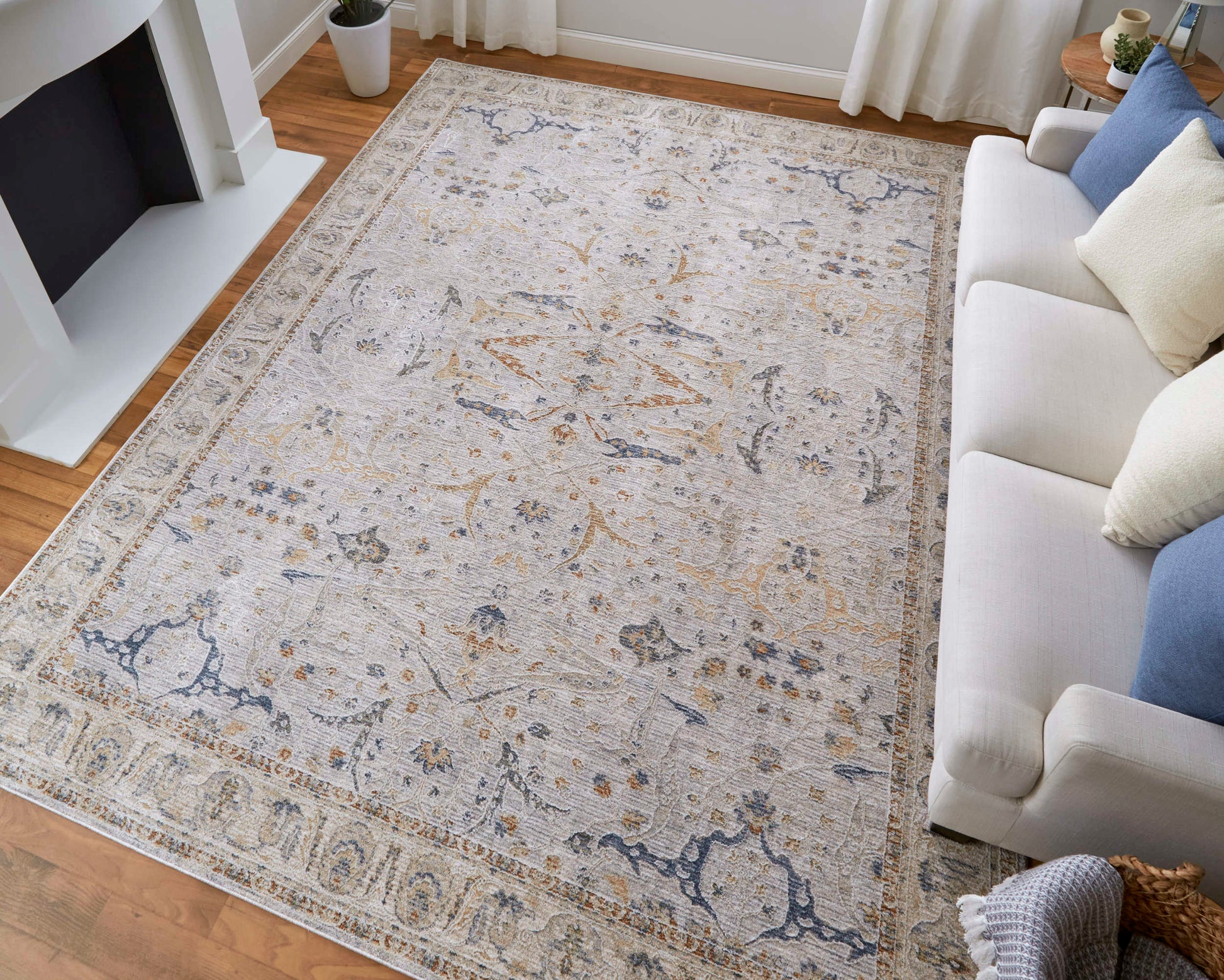 Feizy Pasha 39M4F Ivory Multi Transitional/Bohemian & Eclect Machinemade Rug - Rugs - Feizy - Atlanta Designer Rugs