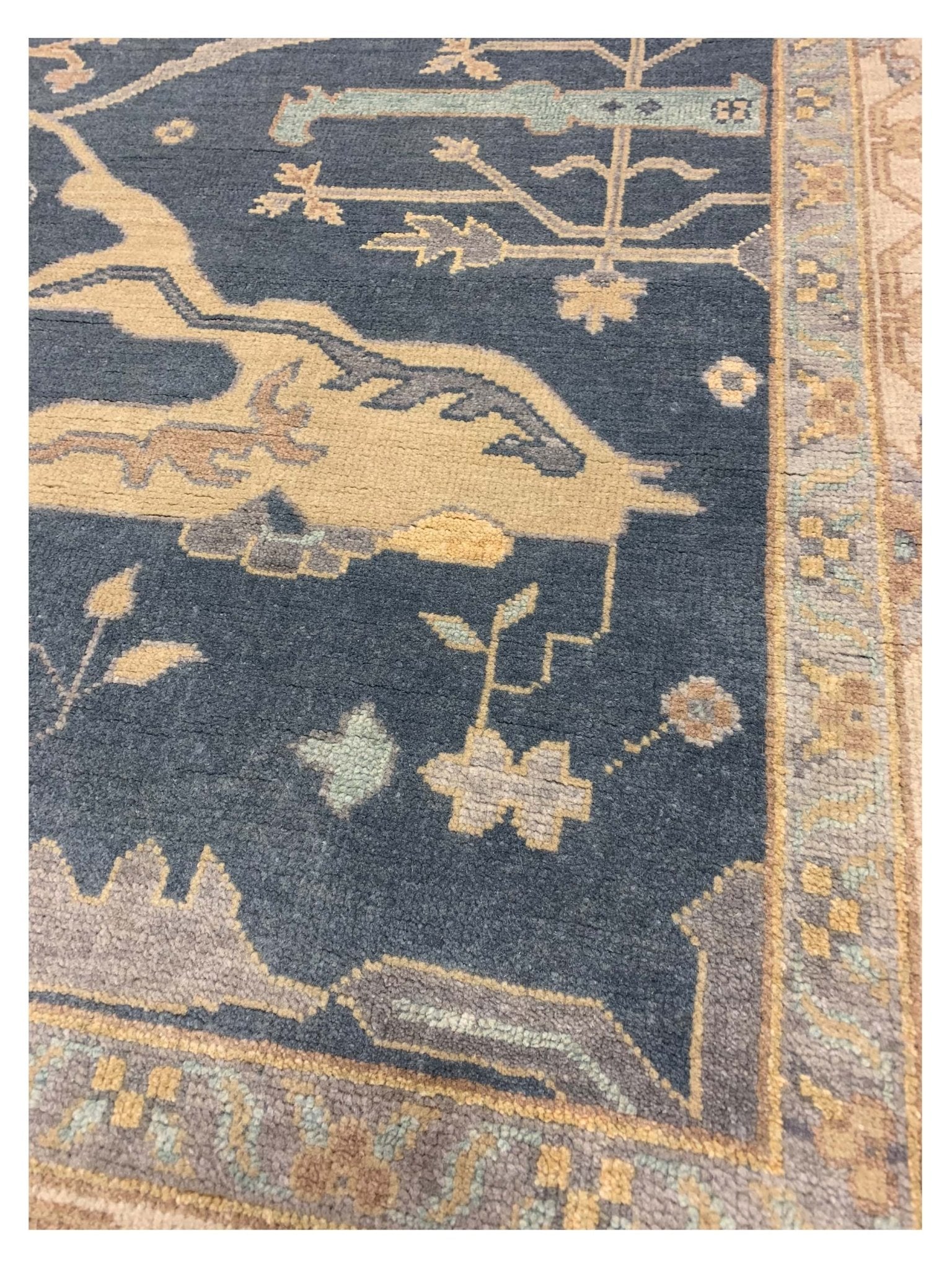 Artisan Uma Md.Blue Beige Traditional Knotted Rug - Rugs - Artisan - Atlanta Designer Rugs