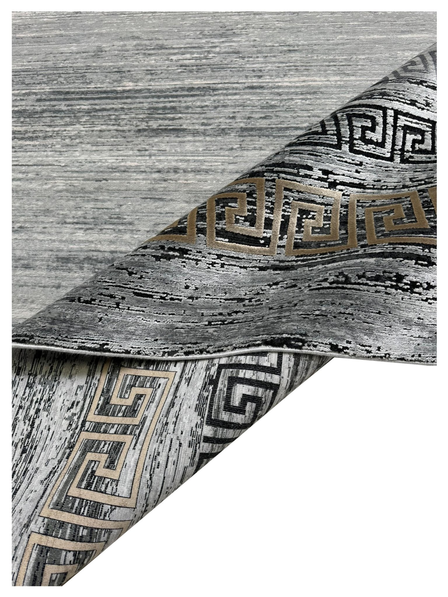 Artisan Venetian Silver Black Contemporary Machinemade Rug - Rugs - Artisan - Atlanta Designer Rugs