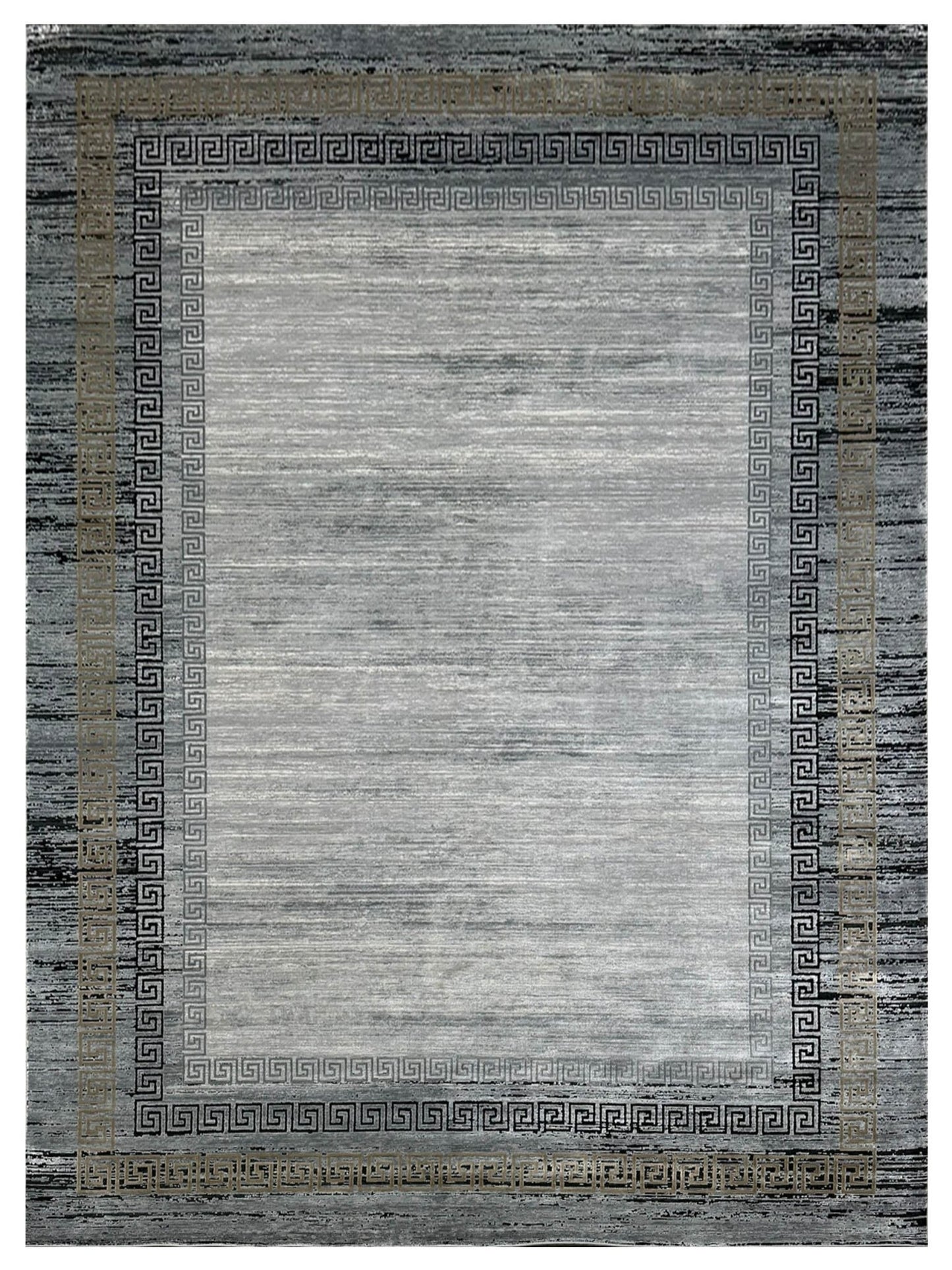 Artisan Venetian Silver Black Contemporary Machinemade Rug - Rugs - Artisan - Atlanta Designer Rugs