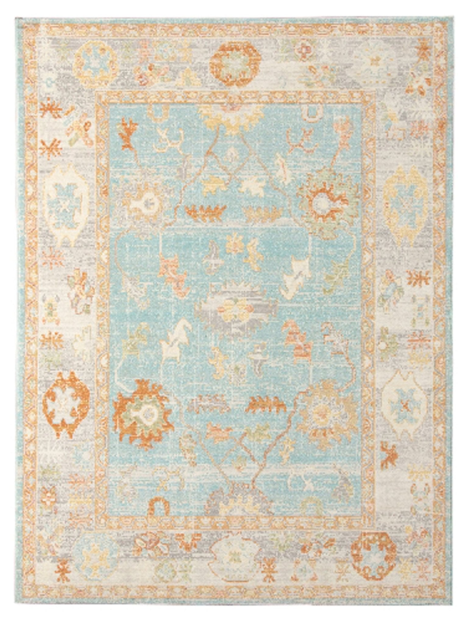 Limited Shay SF - 403 Aqua BEIGE Traditional Machinemade Rug - Rugs - Limited - Atlanta Designer Rugs