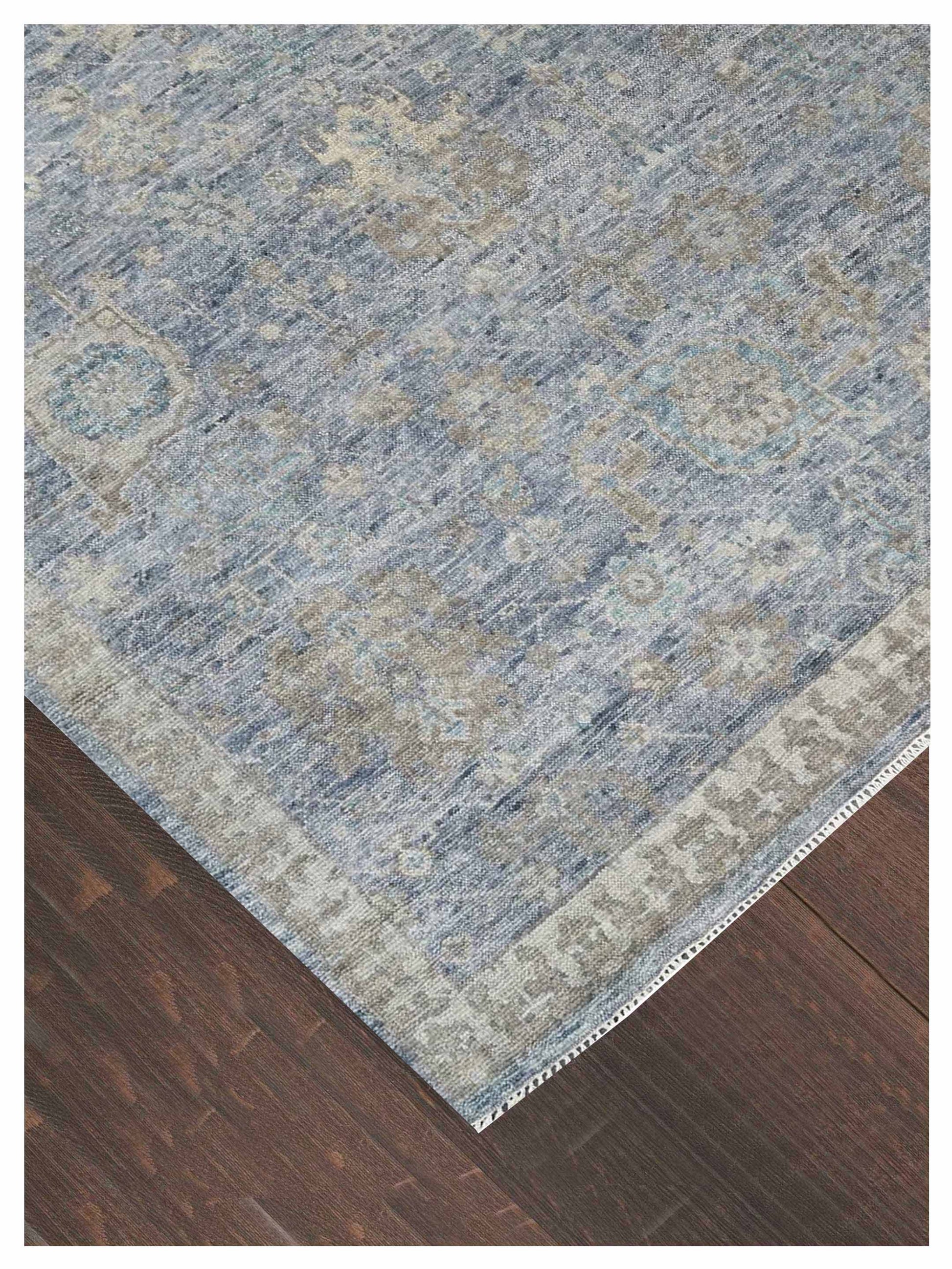 Artisan Bazaar Lt.Blue Beige Traditional Knotted Rug - Rugs - Artisan - Atlanta Designer Rugs