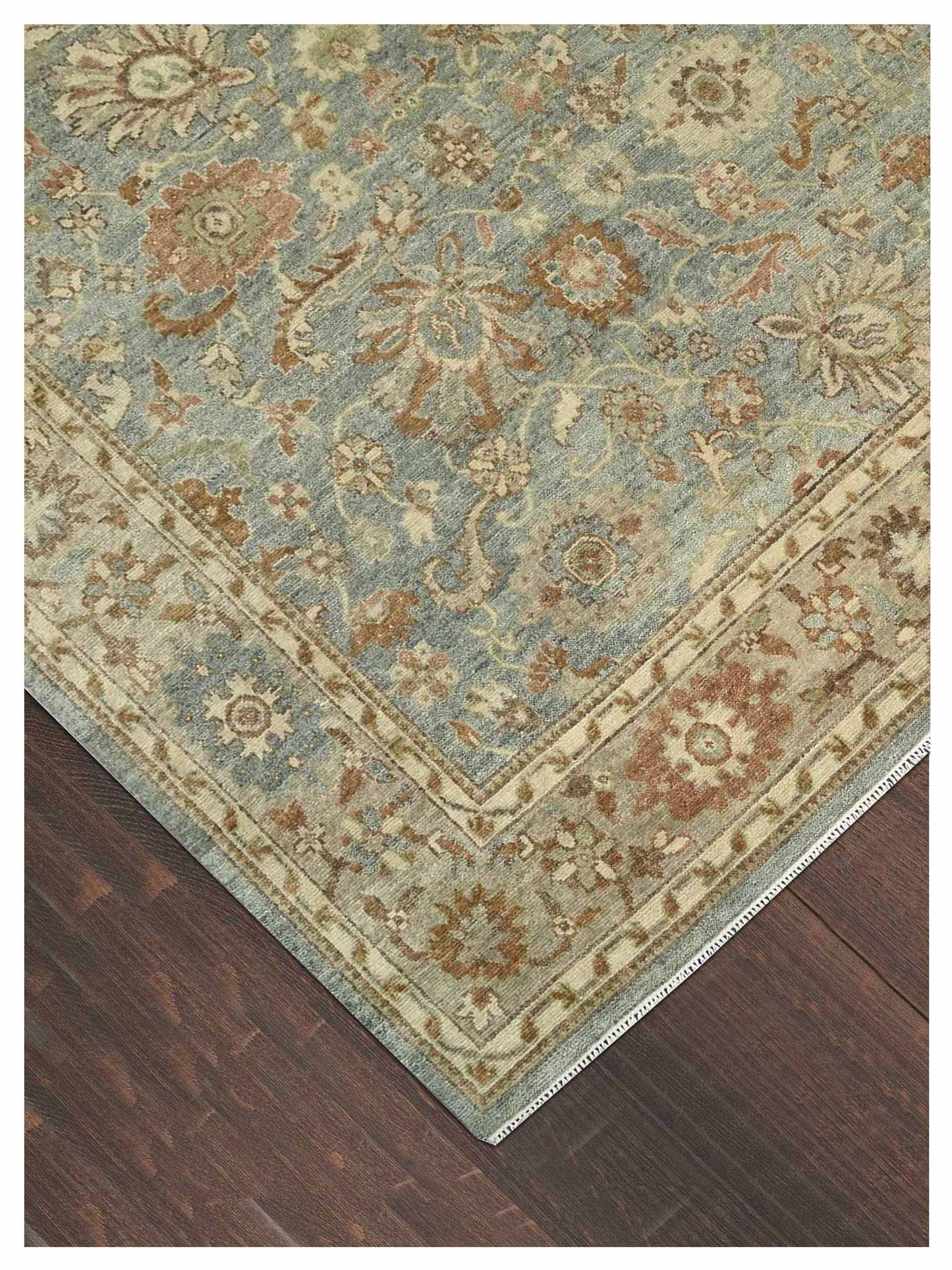 Artisan Bazaar Lt.Blue Beige Traditional Knotted Rug - Rugs - Artisan - Atlanta Designer Rugs