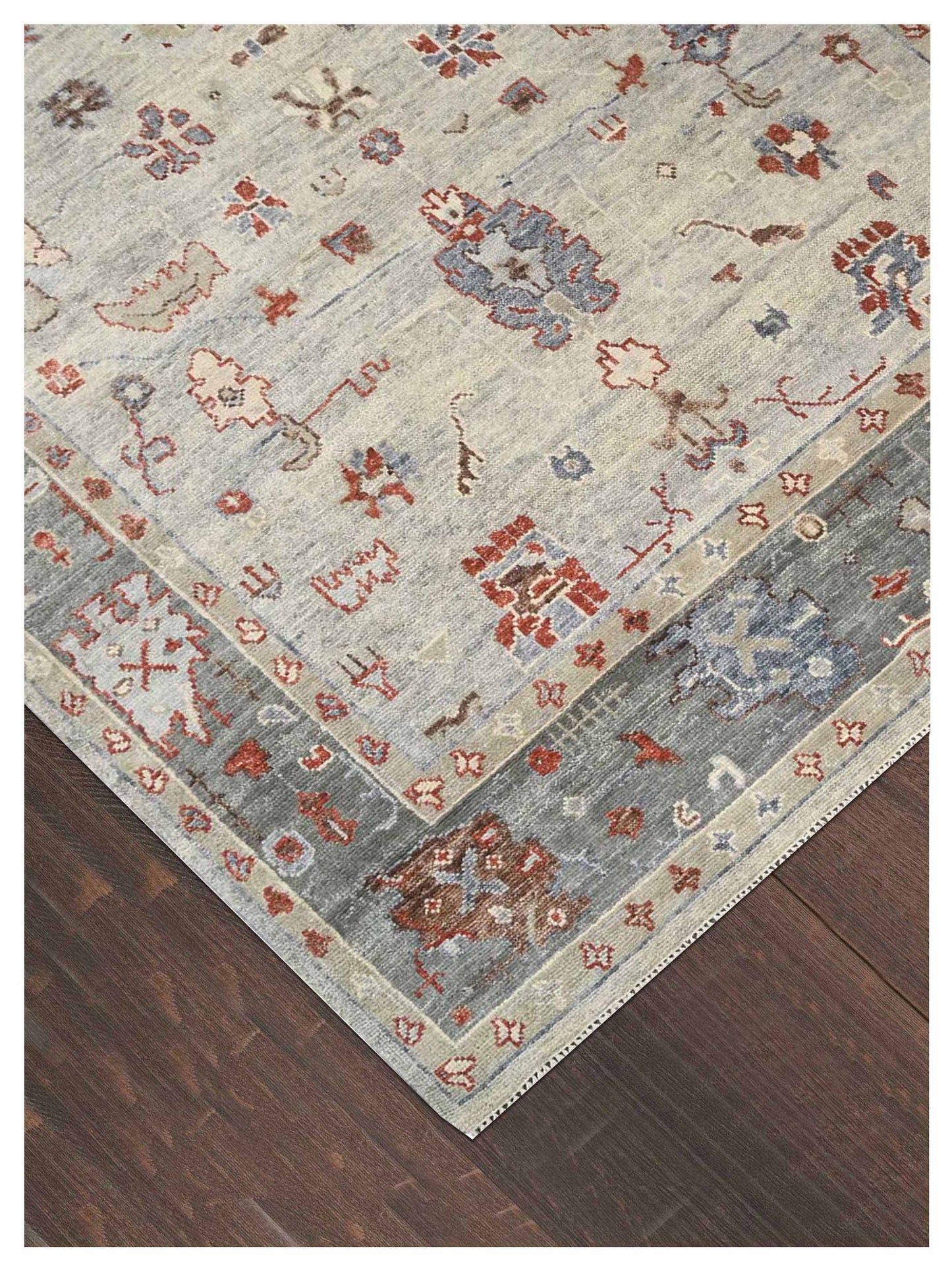 Artisan Bazaar Beige Grey Traditional Knotted Rug - Rugs - Artisan - Atlanta Designer Rugs