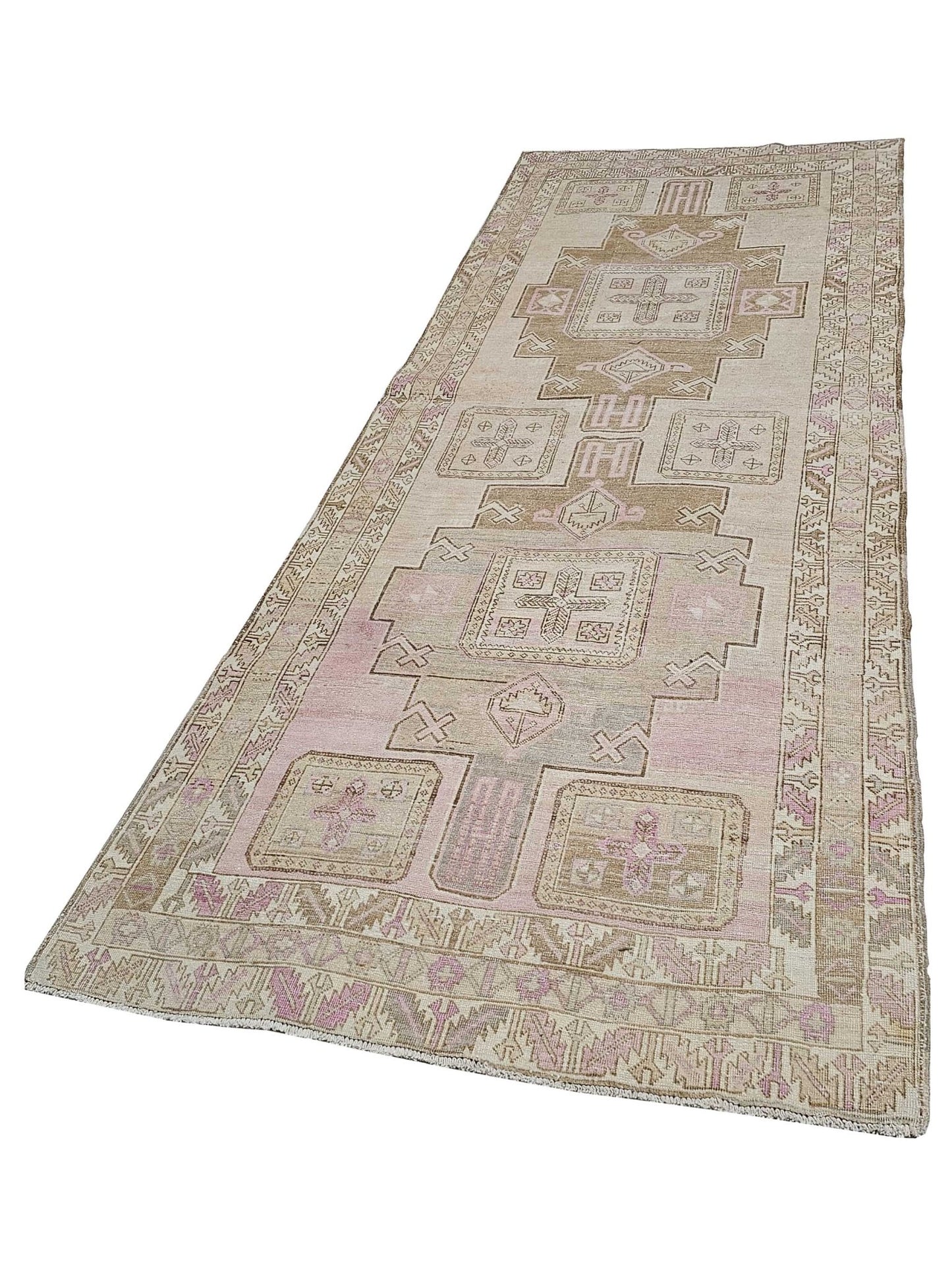 Artisan Angelina Beige Pink Vintage Knotted Rug - Rugs - Artisan - Atlanta Designer Rugs