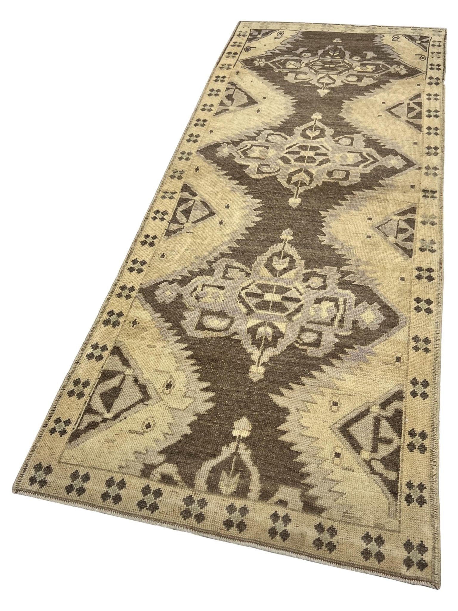 Artisan Angelina Brown Lt.Gold Vintage Knotted Rug - Rugs - Artisan - Atlanta Designer Rugs