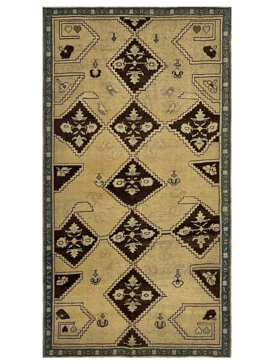 Artisan Angelina Lt.Gold Brown Vintage Knotted Rug - Rugs - Artisan - Atlanta Designer Rugs