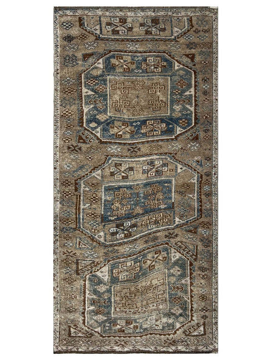 Artisan Angelina Lt.Blue Brown Vintage Knotted Rug - Rugs - Artisan - Atlanta Designer Rugs