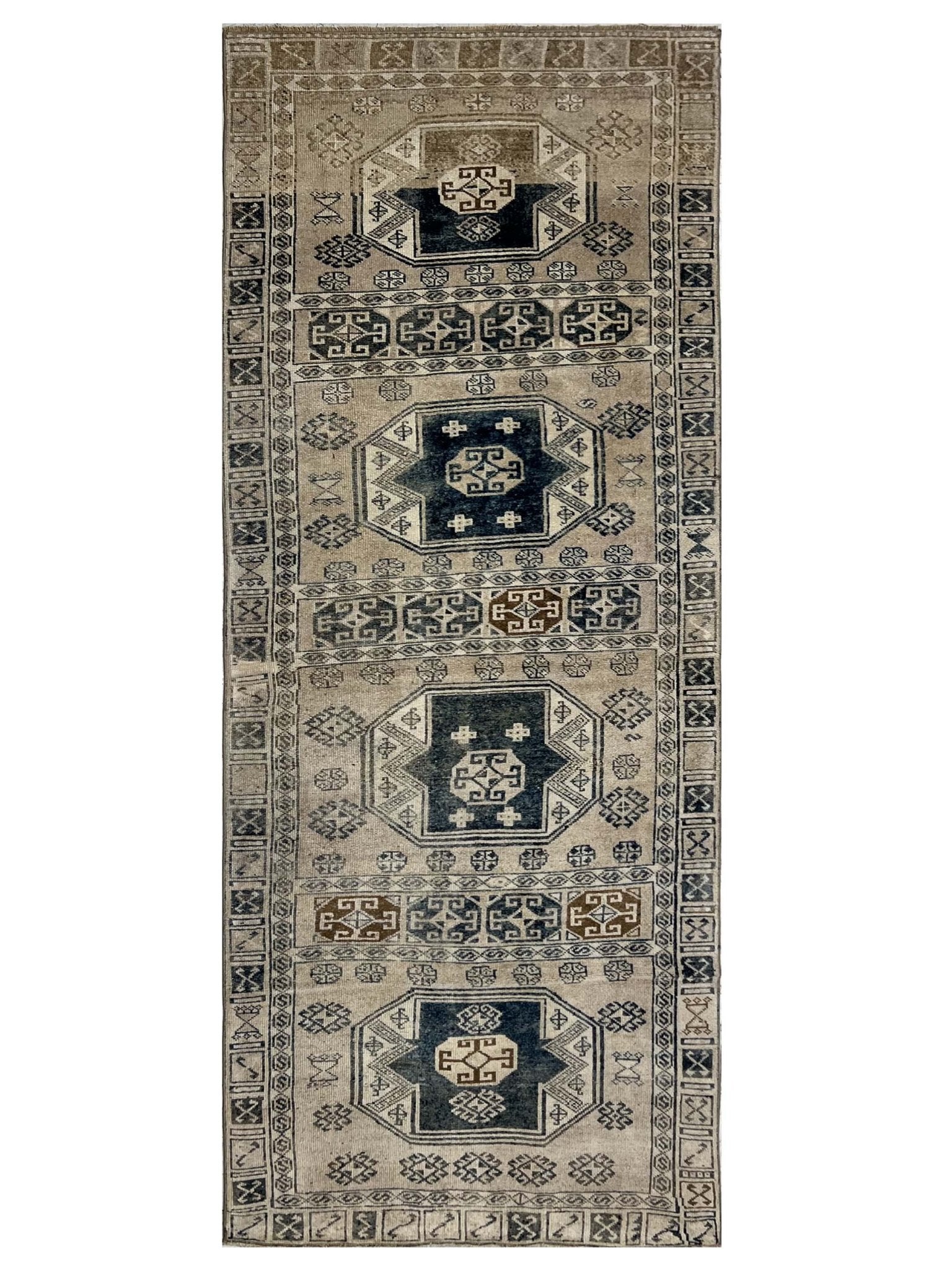 Artisan Angelina Lt.Brown Charcoal Vintage Knotted Rug - Rugs - Artisan - Atlanta Designer Rugs