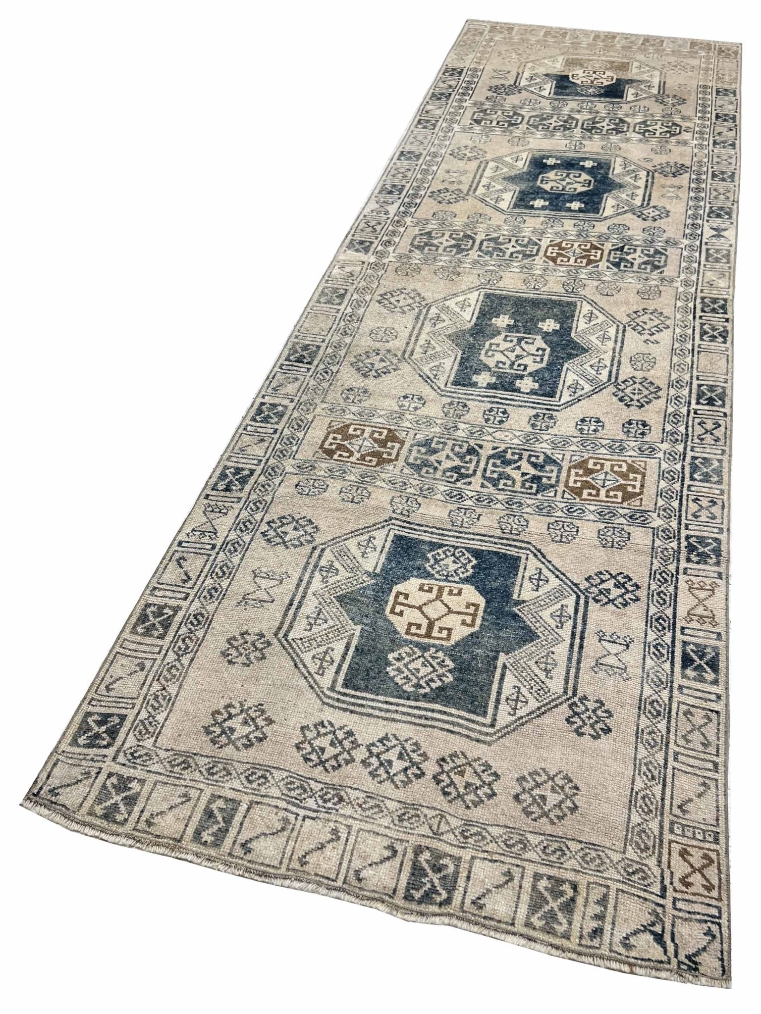 Artisan Angelina Lt.Brown Charcoal Vintage Knotted Rug - Rugs - Artisan - Atlanta Designer Rugs