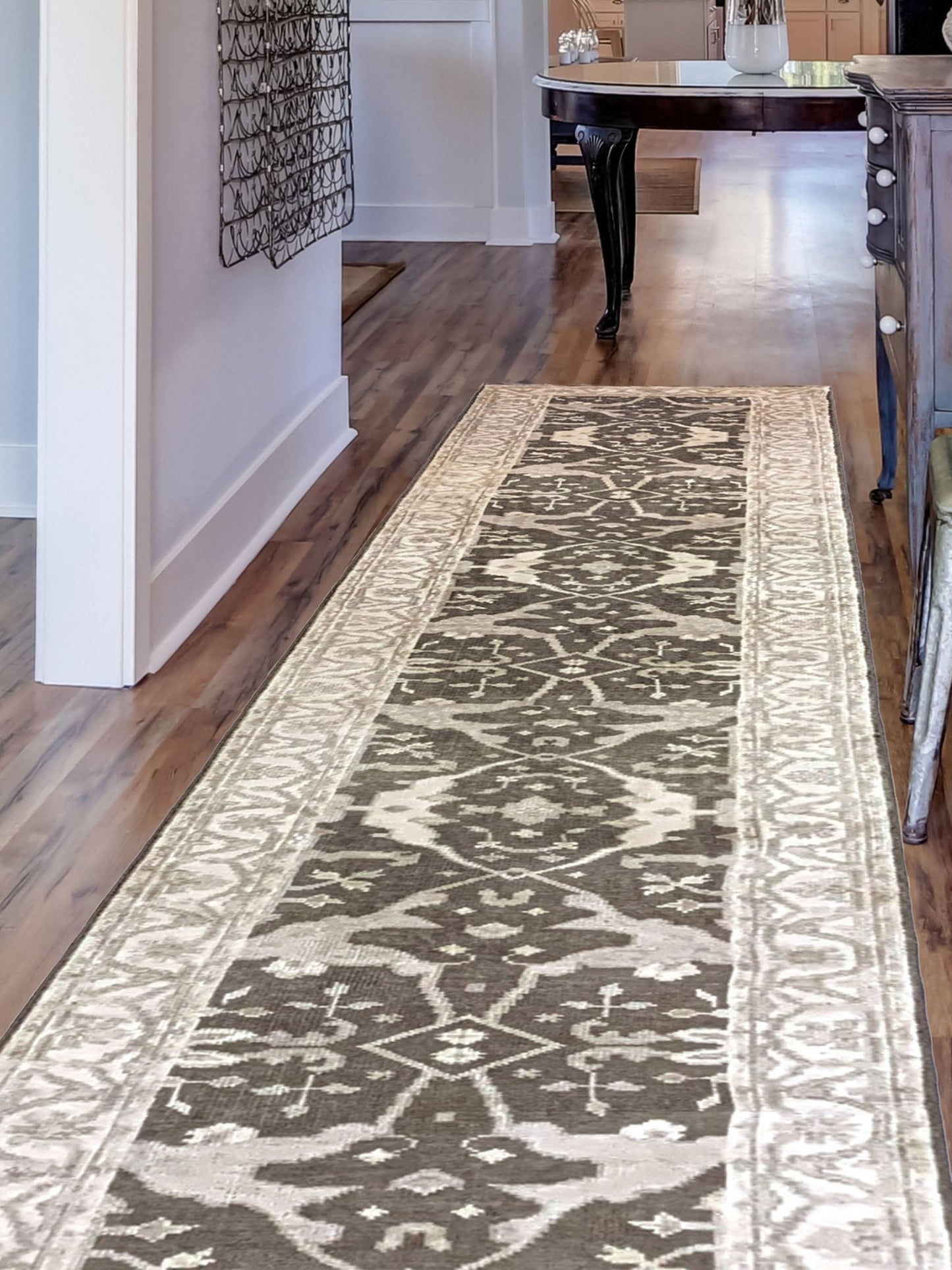 Artisan Emma Brown Ivory Traditional Knotted Rug - Rugs - Artisan - Atlanta Designer Rugs