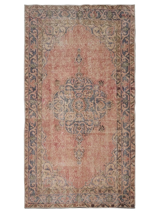 Artisan Angelina Dk.Rose Blue Vintage Knotted Rug - Rugs - Artisan - Atlanta Designer Rugs