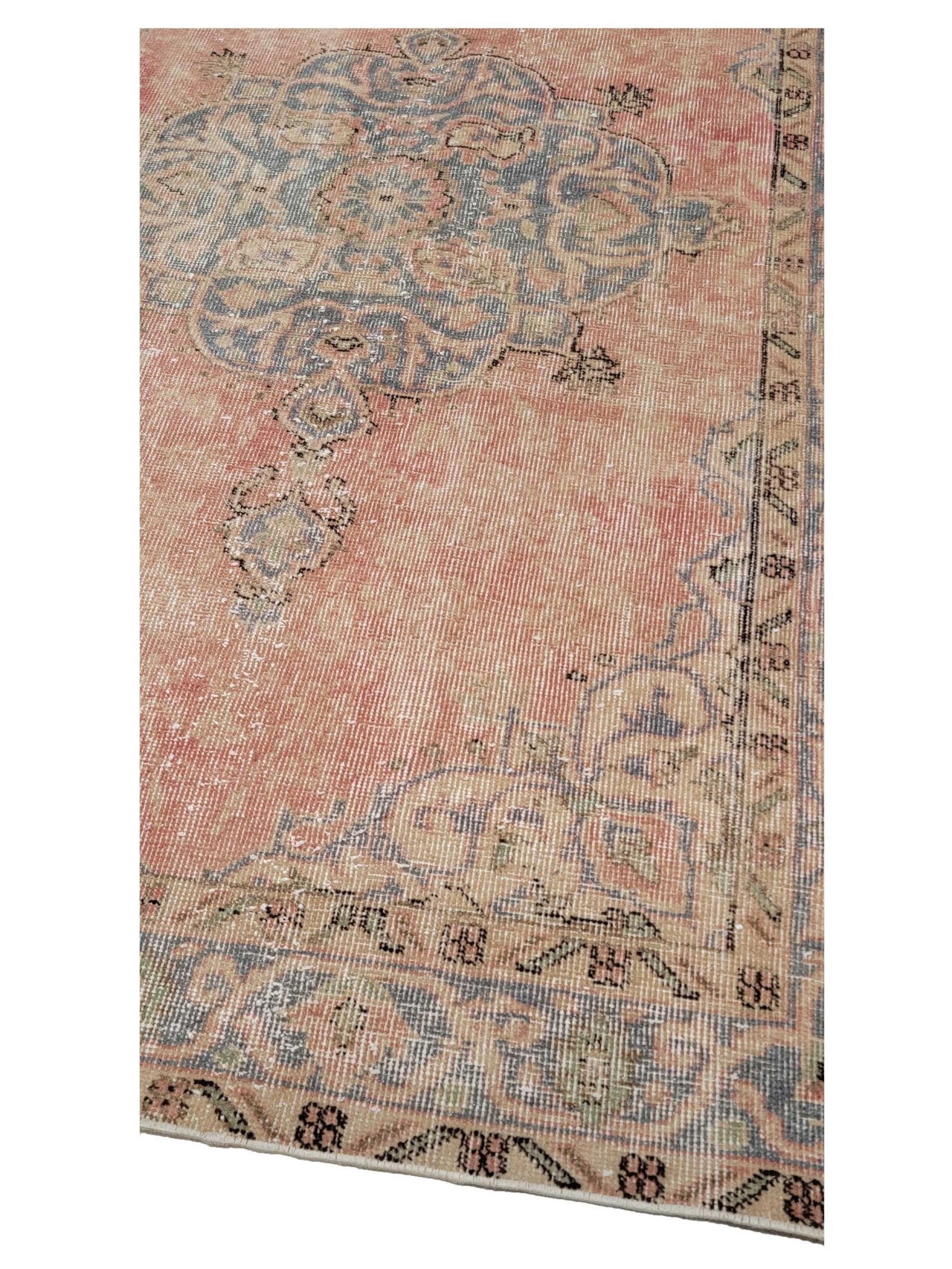 Artisan Angelina Dk.Rose Blue Vintage Knotted Rug - Rugs - Artisan - Atlanta Designer Rugs