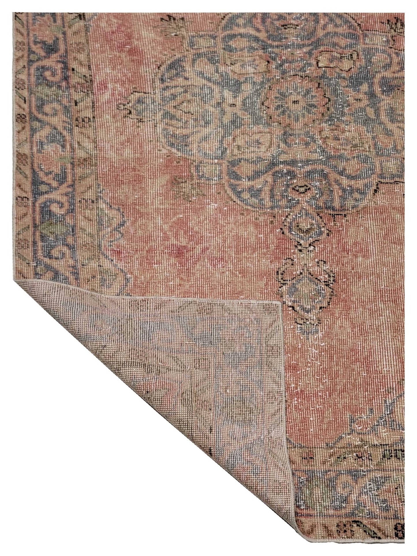 Artisan Angelina Dk.Rose Blue Vintage Knotted Rug - Rugs - Artisan - Atlanta Designer Rugs