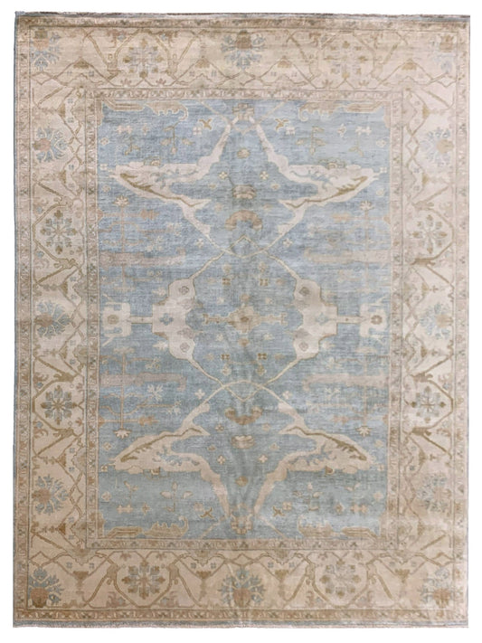 Artisan Emma Lt.Blue Ivory Traditional Knotted Rug - Rugs - Artisan - Atlanta Designer Rugs