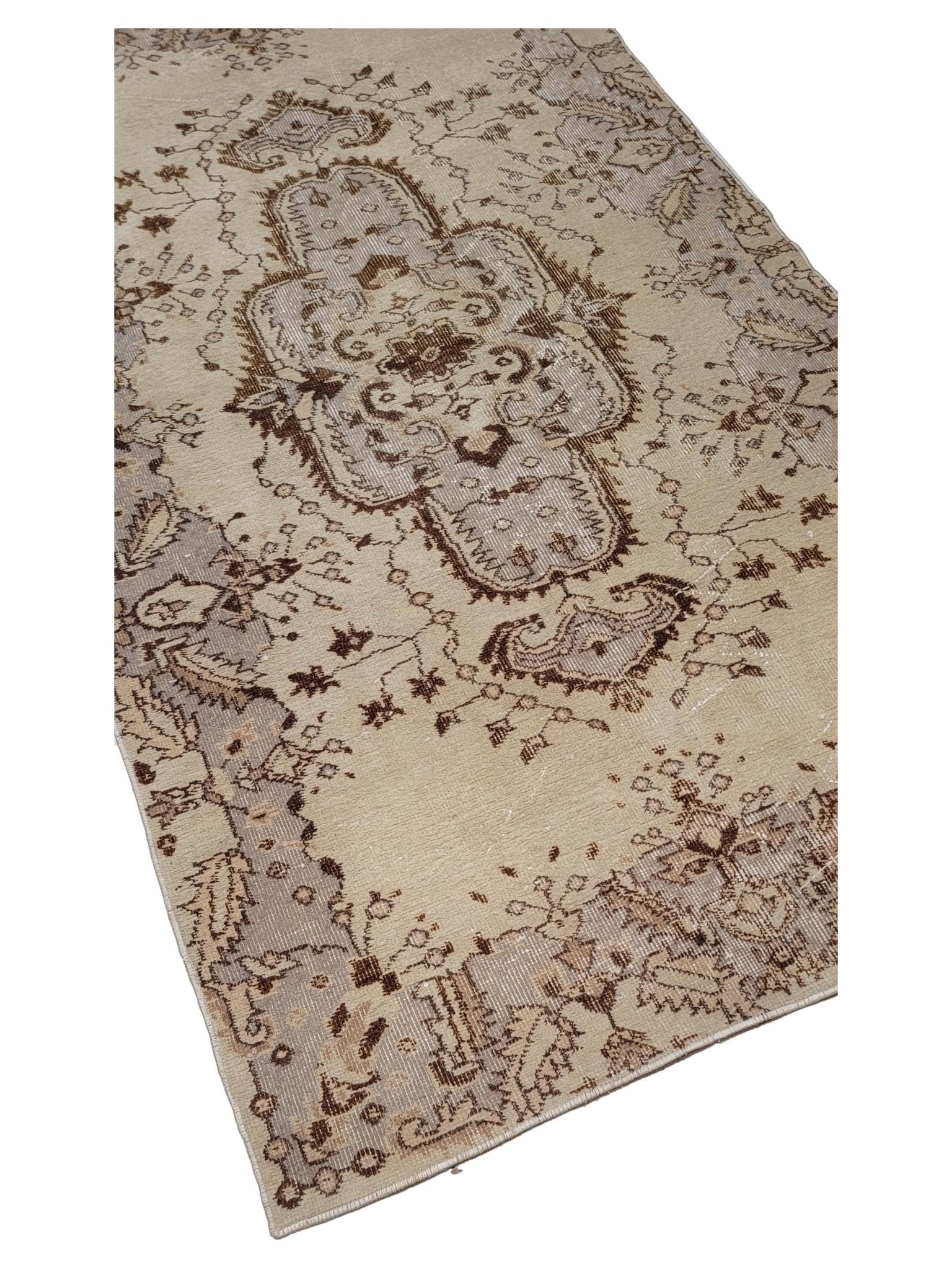 Artisan Angelina Beige Vintage Knotted Rug - Rugs - Artisan - Atlanta Designer Rugs