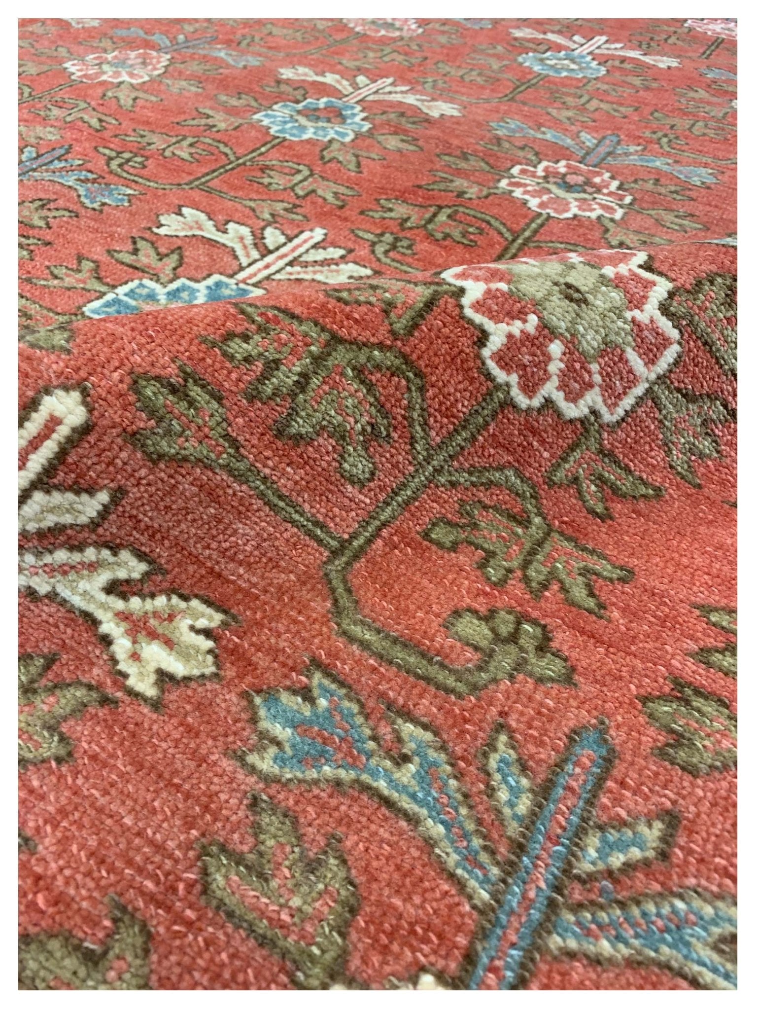 Artisan Tyra Red Blue Transitional Knotted Rug - Rugs - Artisan - Atlanta Designer Rugs