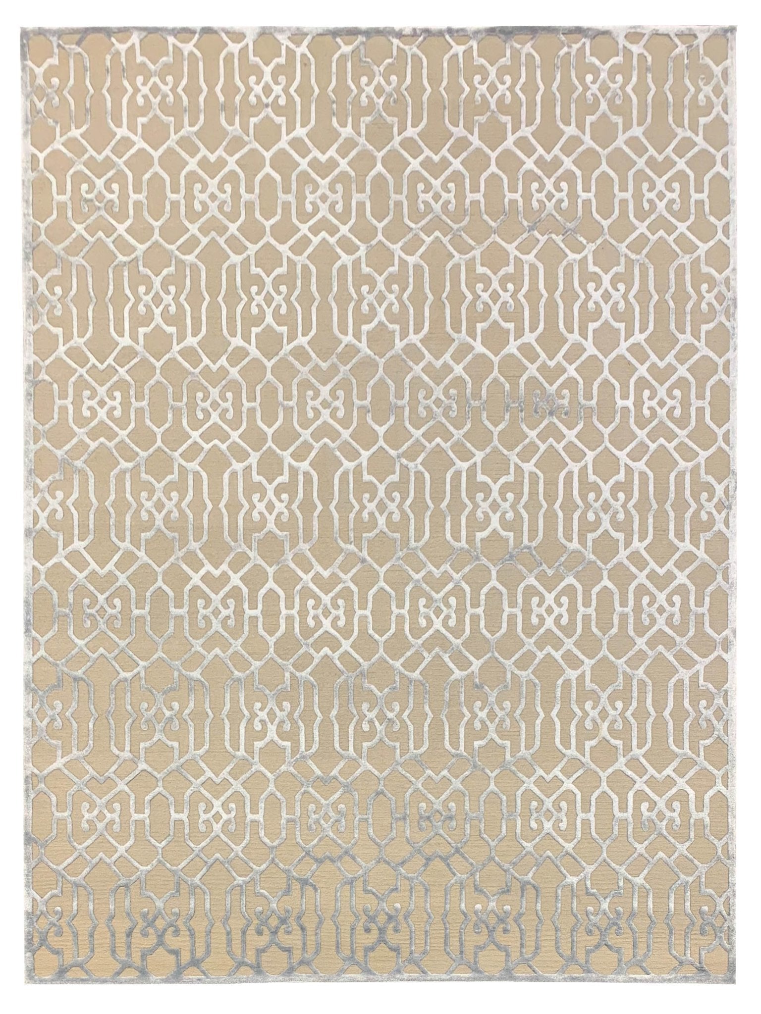 Artisan Franka Ivory Aqua Transitional Knotted Rug - Rugs - Artisan - Atlanta Designer Rugs