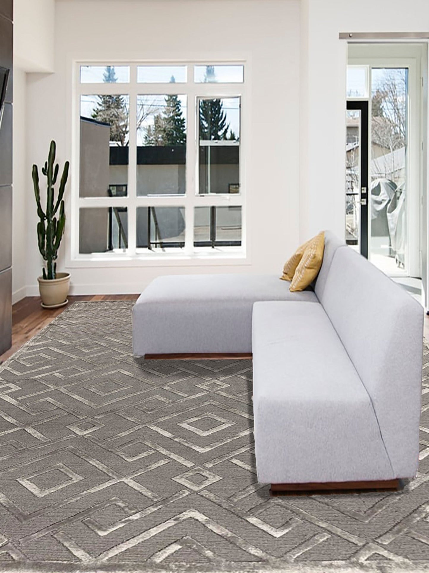 Artisan Franka Silver Transitional Knotted Rug - Rugs - Artisan - Atlanta Designer Rugs