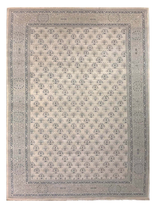 Artisan Rebecca Beige Grey Transitional Knotted Rug - Rugs - Artisan - Atlanta Designer Rugs