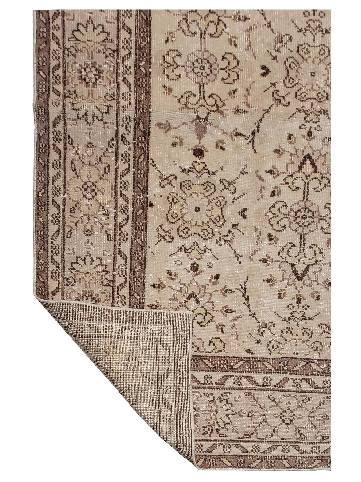 Artisan Angelina Ivory Beige Vintage Knotted Rug - Rugs - Artisan - Atlanta Designer Rugs