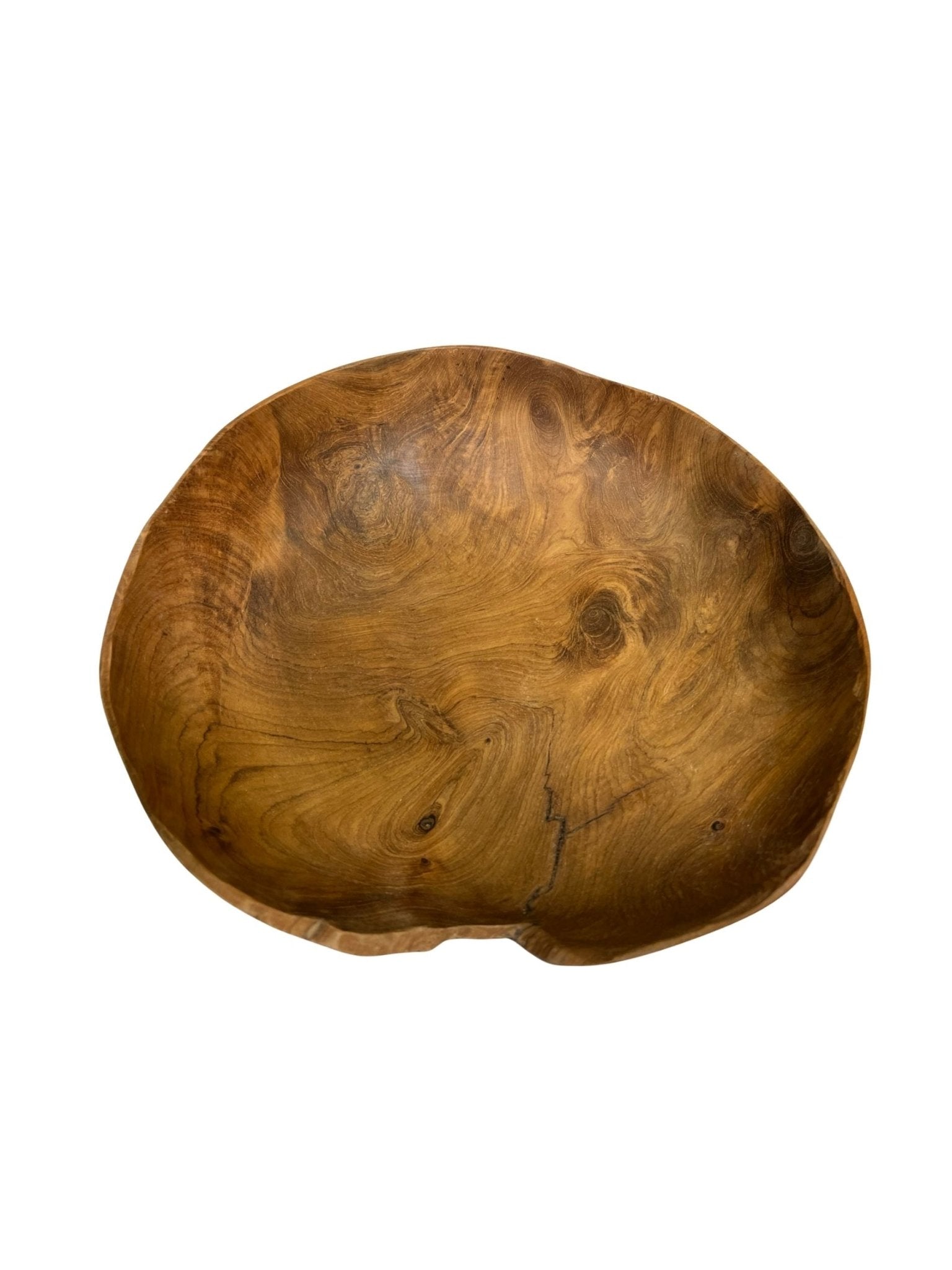 Eclectic Home Accent Shallow Teak Bowl 2947 Natural Decor Furniture - Accent - Eclectic Home - Atlanta Designer Rugs