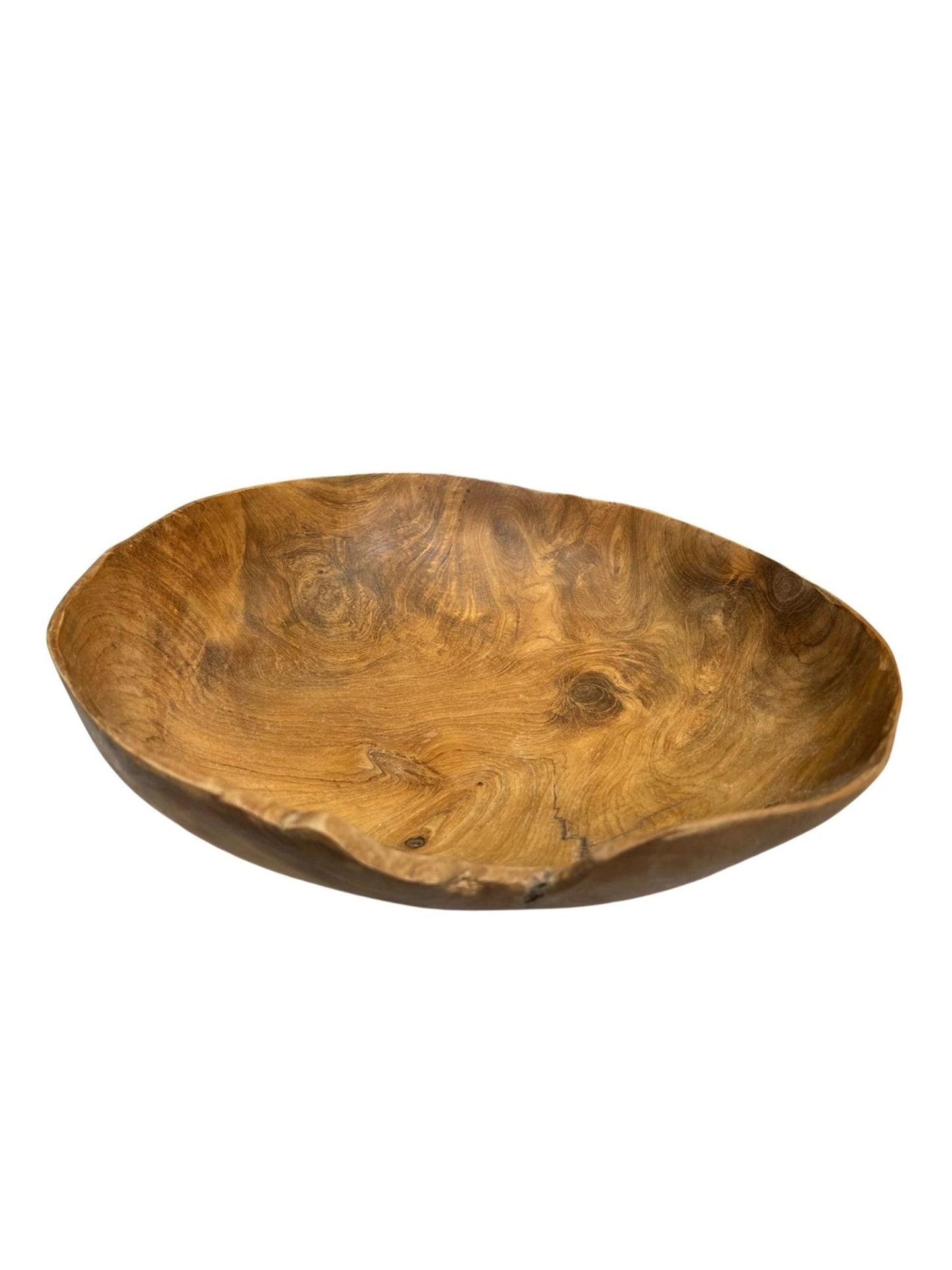 Eclectic Home Accent Shallow Teak Bowl 2947 Natural Decor Furniture - Accent - Eclectic Home - Atlanta Designer Rugs