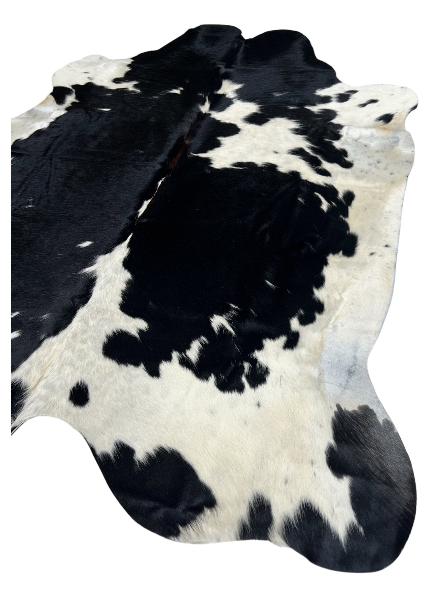 Artisan Claire Black White Hair on Hide Cowhide Shape Rug - Rugs - Artisan - Atlanta Designer Rugs