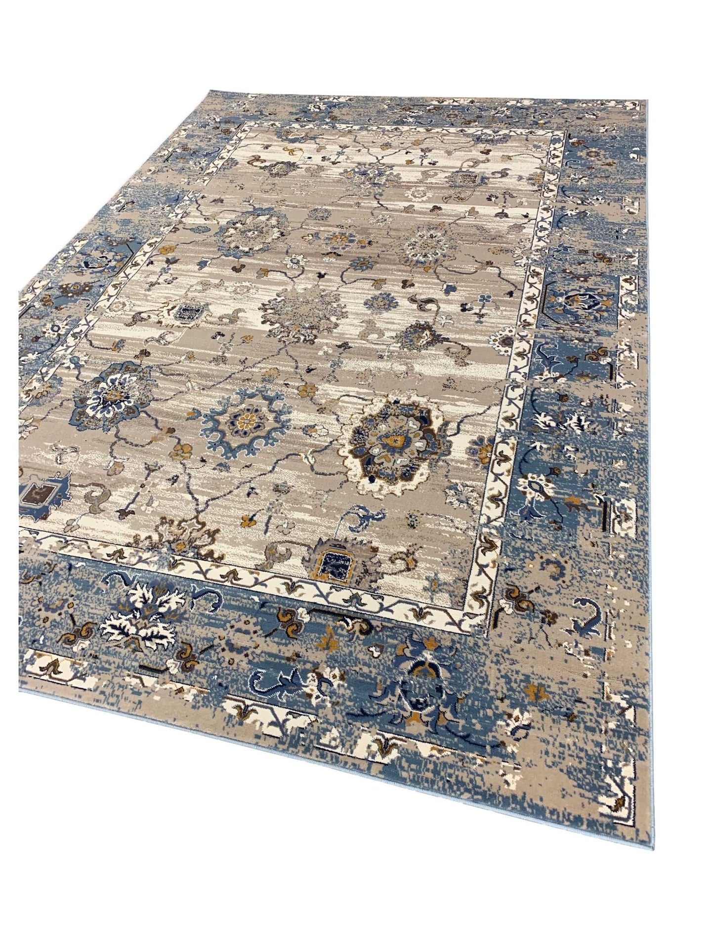 Artisan Julia Beige Lt.Blue Transitional Machinemade Rug - Rugs - Artisan - Atlanta Designer Rugs