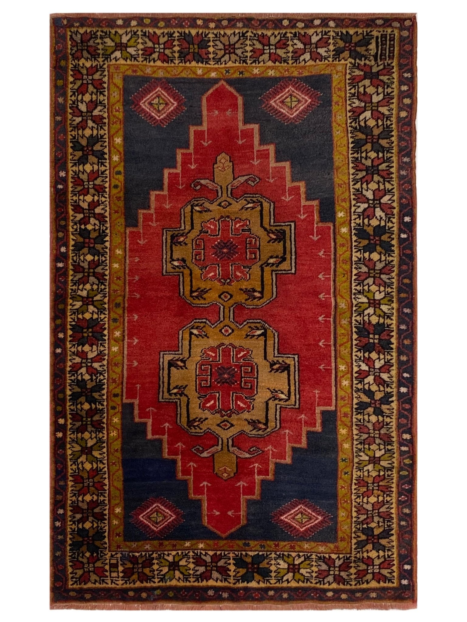 Artisan Angelina Red Beige Vintage Knotted Rug - Rugs - Artisan - Atlanta Designer Rugs