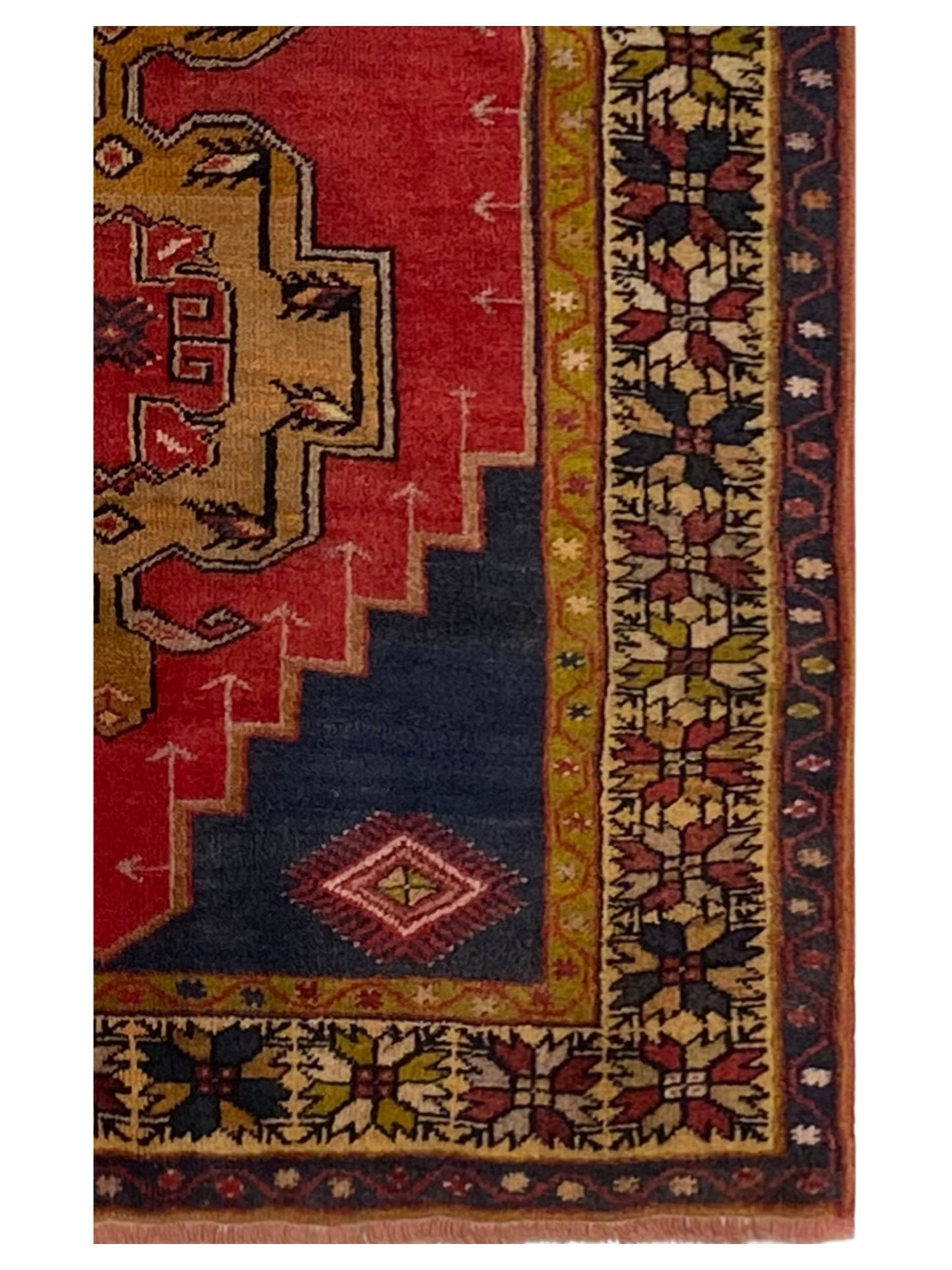 Artisan Angelina Red Beige Vintage Knotted Rug - Rugs - Artisan - Atlanta Designer Rugs