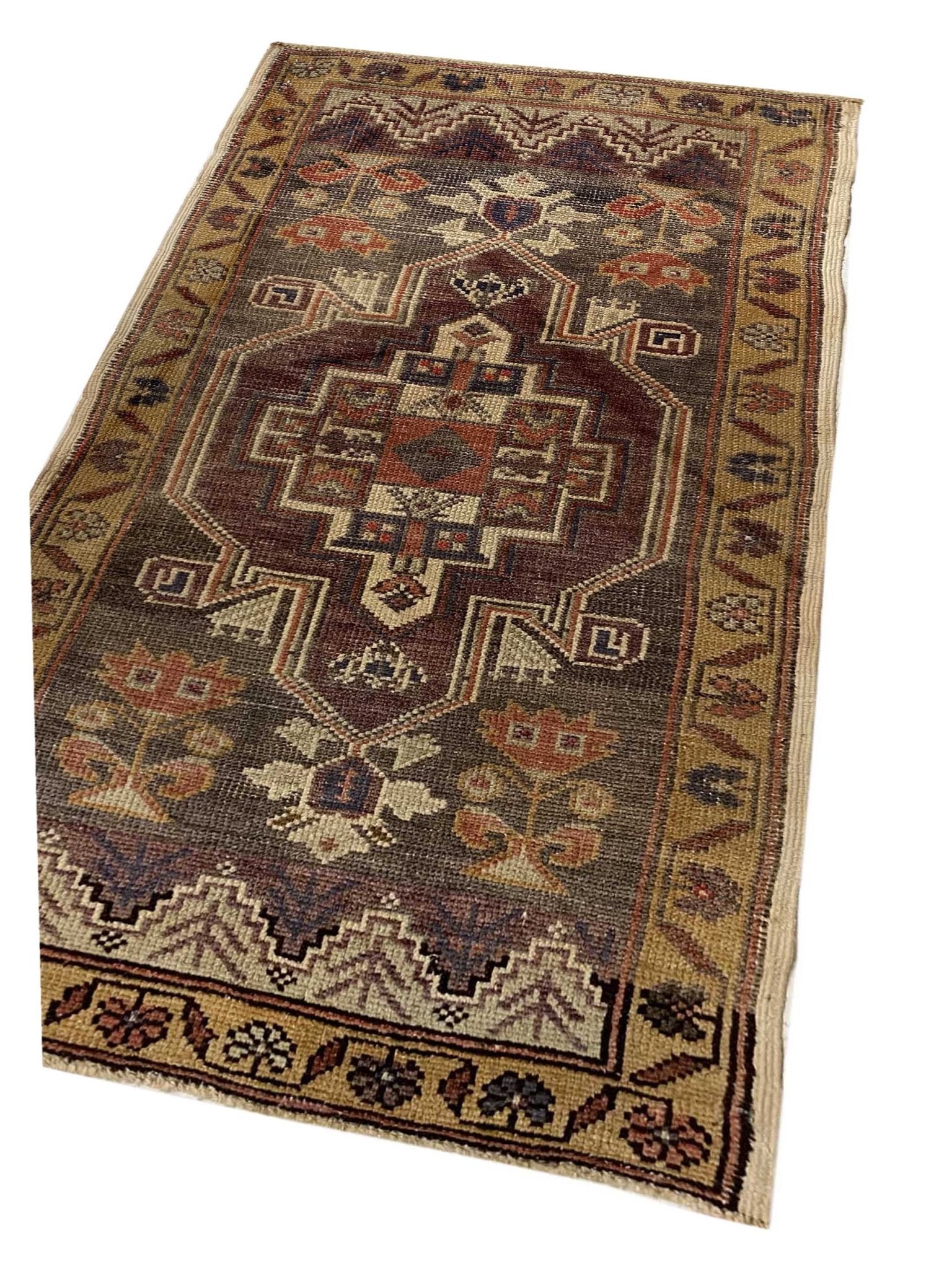 Artisan Angelina Gray Gold Vintage Knotted Rug - Rugs - Artisan - Atlanta Designer Rugs