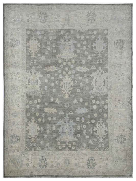 Artisan Patricia Grey Ivory Traditional Knotted Rug - Rugs - Artisan - Atlanta Designer Rugs