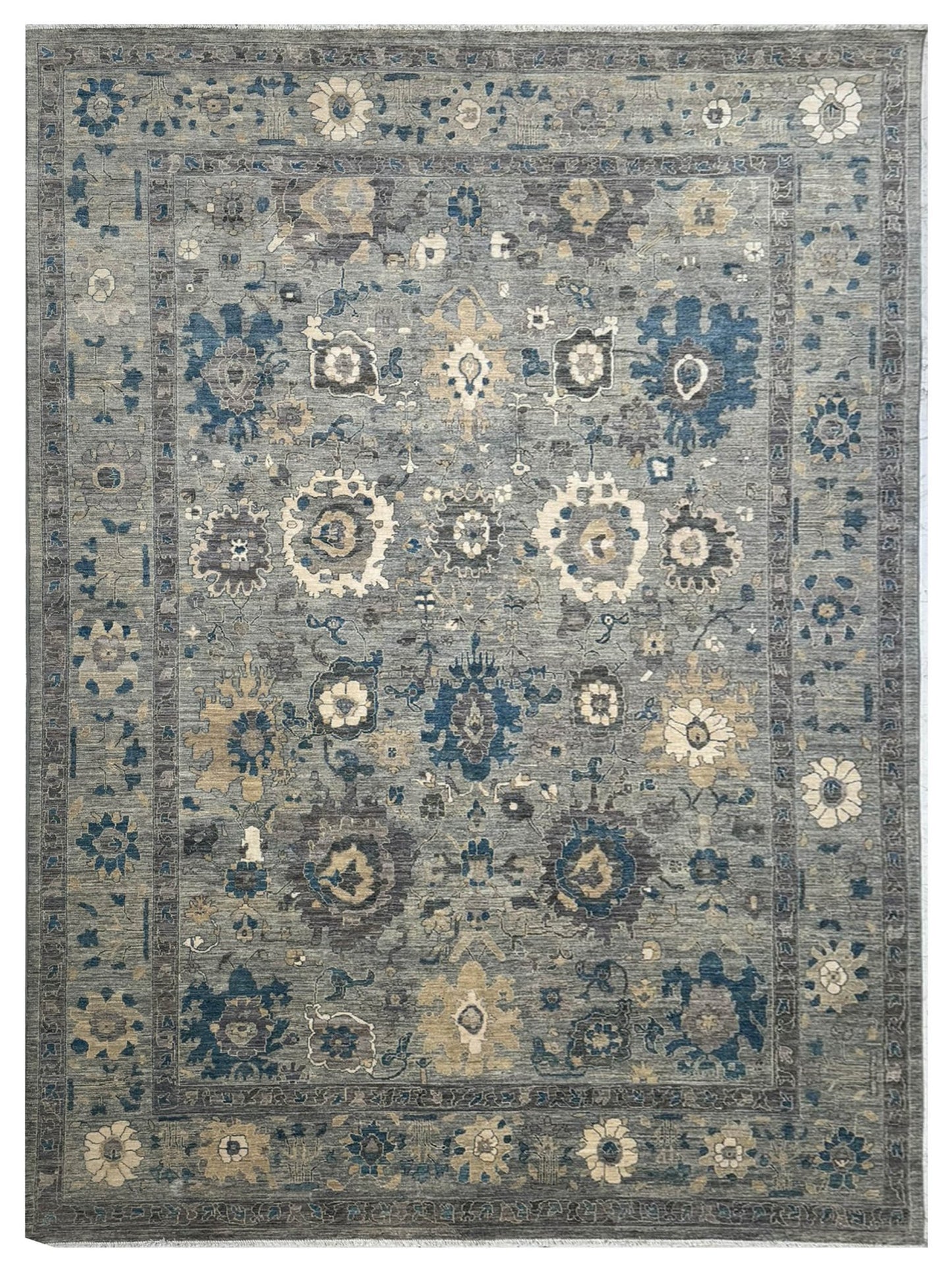 Artisan Leelee Grey Blue Traditional Knotted Rug - Rugs - Artisan - Atlanta Designer Rugs