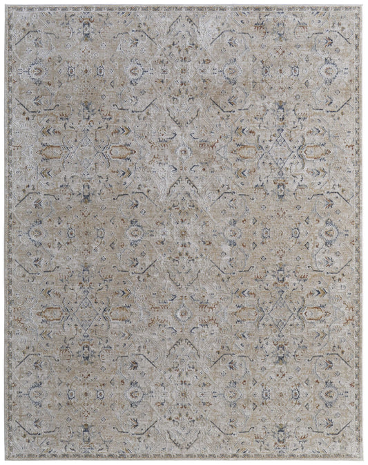 Feizy Pasha 39M6F Beige Blue Transitional/Bohemian & Eclect Machinemade Rug - Rugs - Feizy - Atlanta Designer Rugs